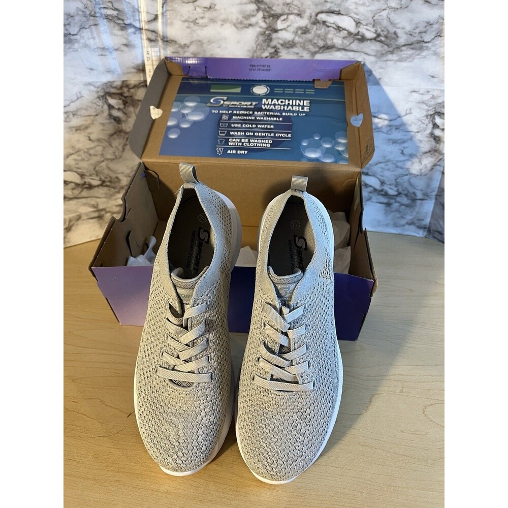 S Sport By Skechers Women Resse 2.0 Elastic Gore Sneakers - Light Gray